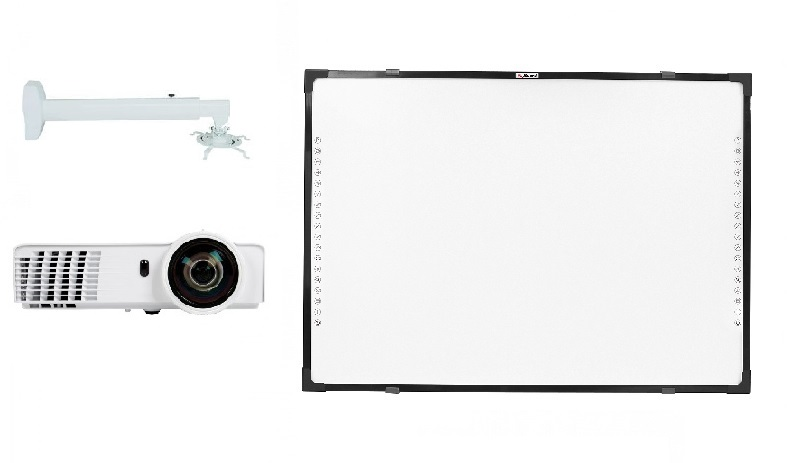 Интерактивный комплект IQBoard DVT TN082 + проектор Infocus INV30 + крепление для проектора Wize WTH87150