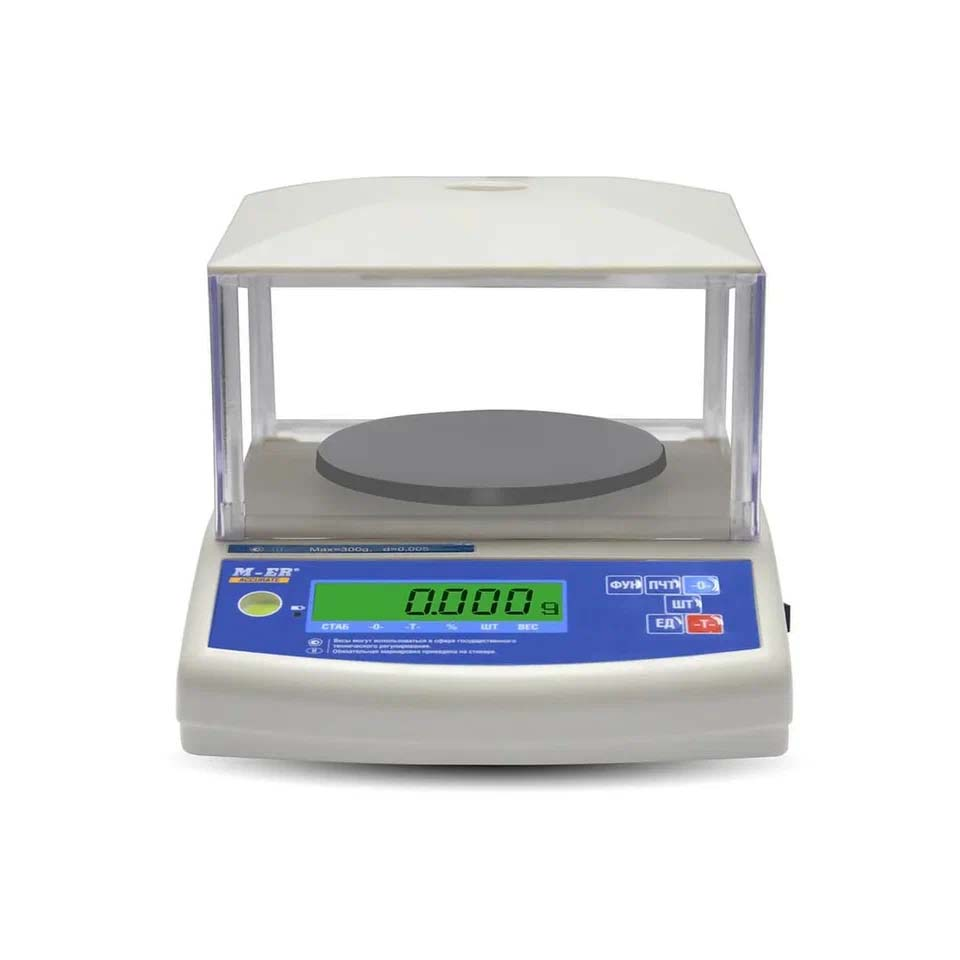 Весы лабораторные MERTECH M-ER 122 ACFJR-300.01 ACCURATE LСD (300 г, 0,01 г, внешняя калибровка)