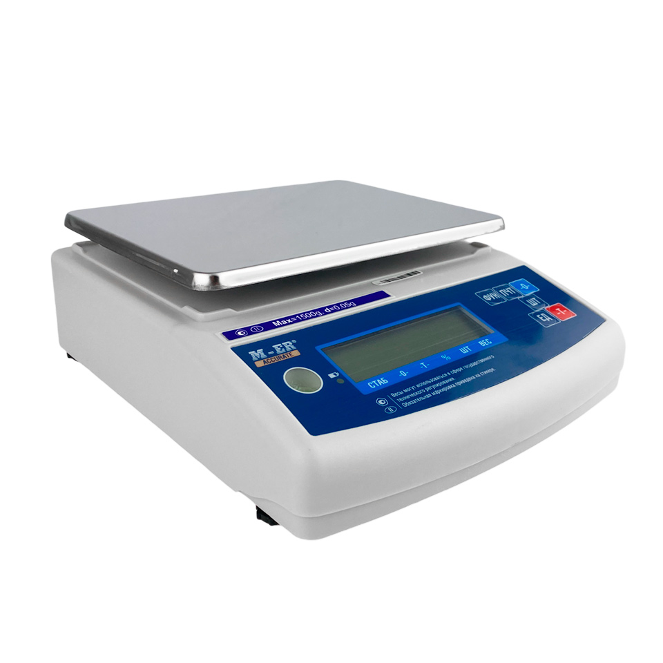 Весы лабораторные MERTECH M-ER 122 ACF-1500.05 ACCURATE LСD (1,5 кг, 0,05 г, внешняя калибровка)