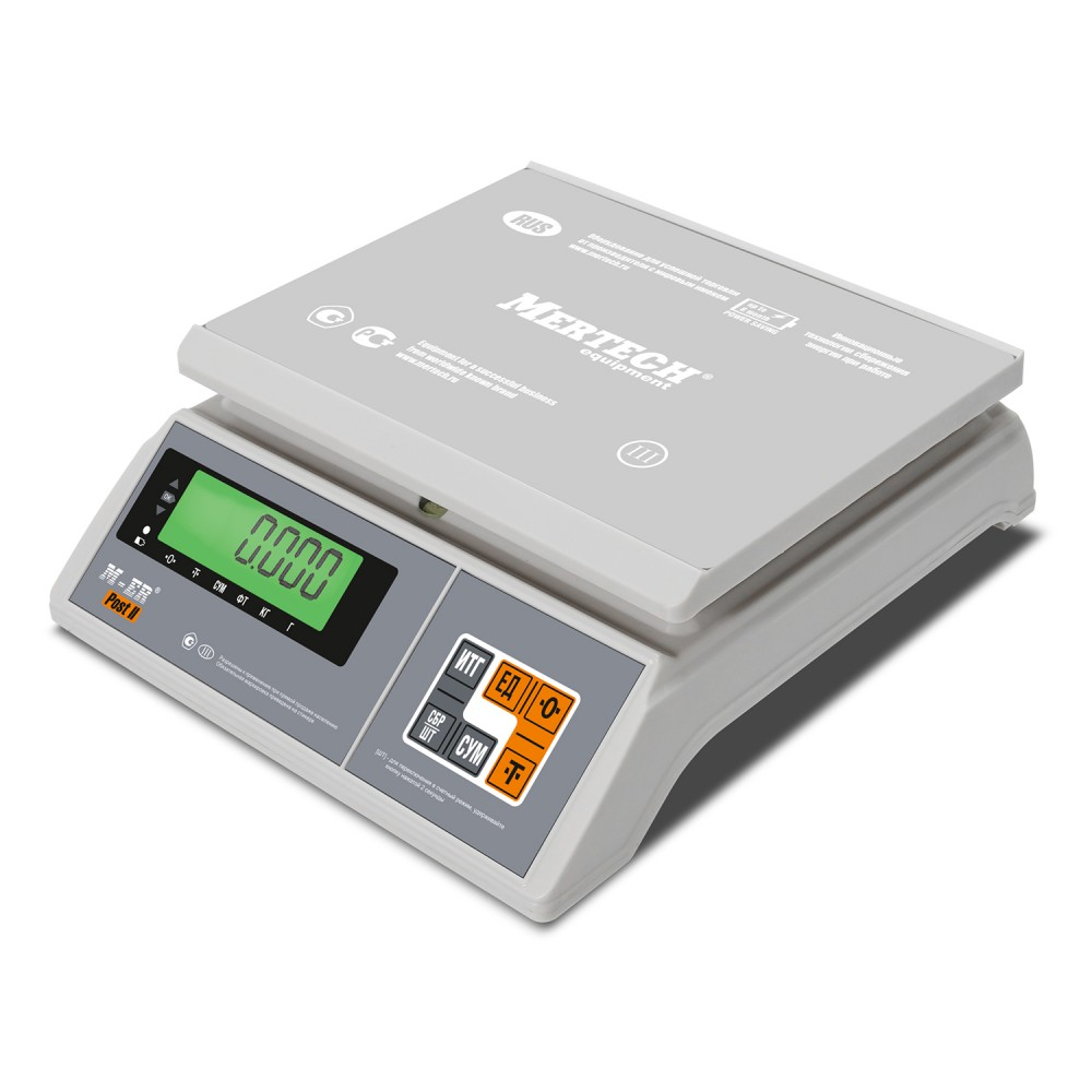 Весы порционные MERTECH M-ER 326 FU-3.01 LCD (3 кг, 0,1 г, внешняя калибровка, без АКБ)