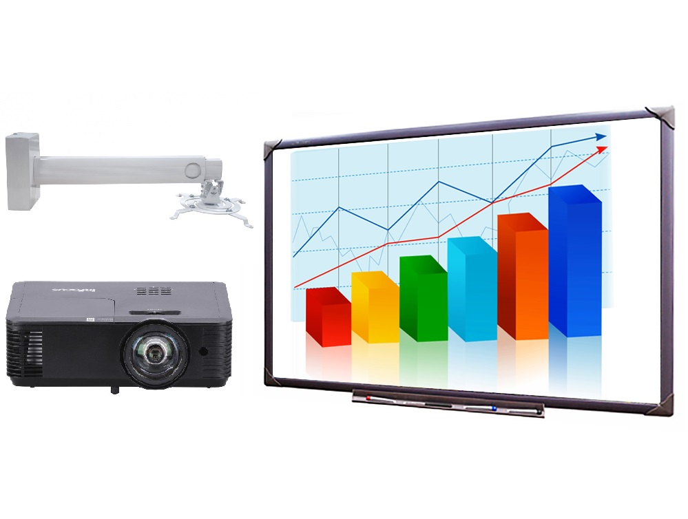 Интерактивный комплект EliteBoard WR-83A24C с проектором InFocus IN114BBST и креплением Stoiko MS-750 B-S