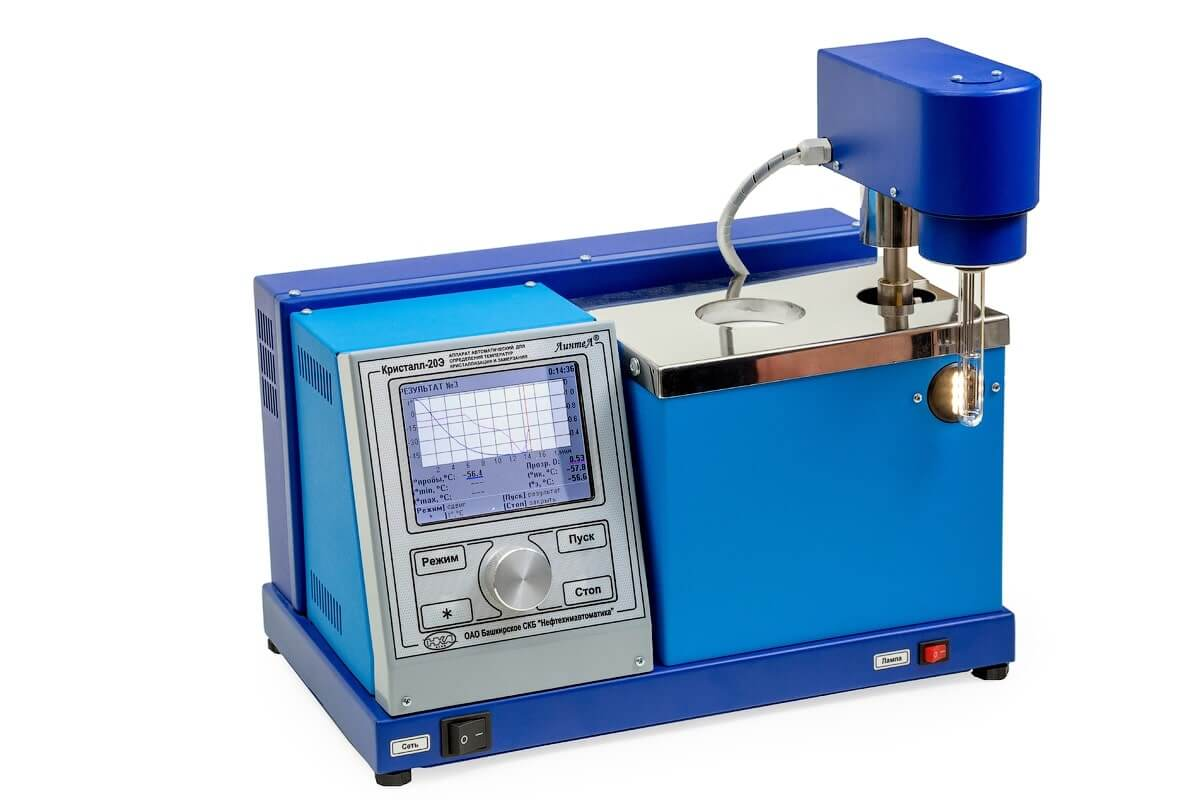 LinteL Kristall-20E device for accelerated determination of crystallization and freezing temperatures