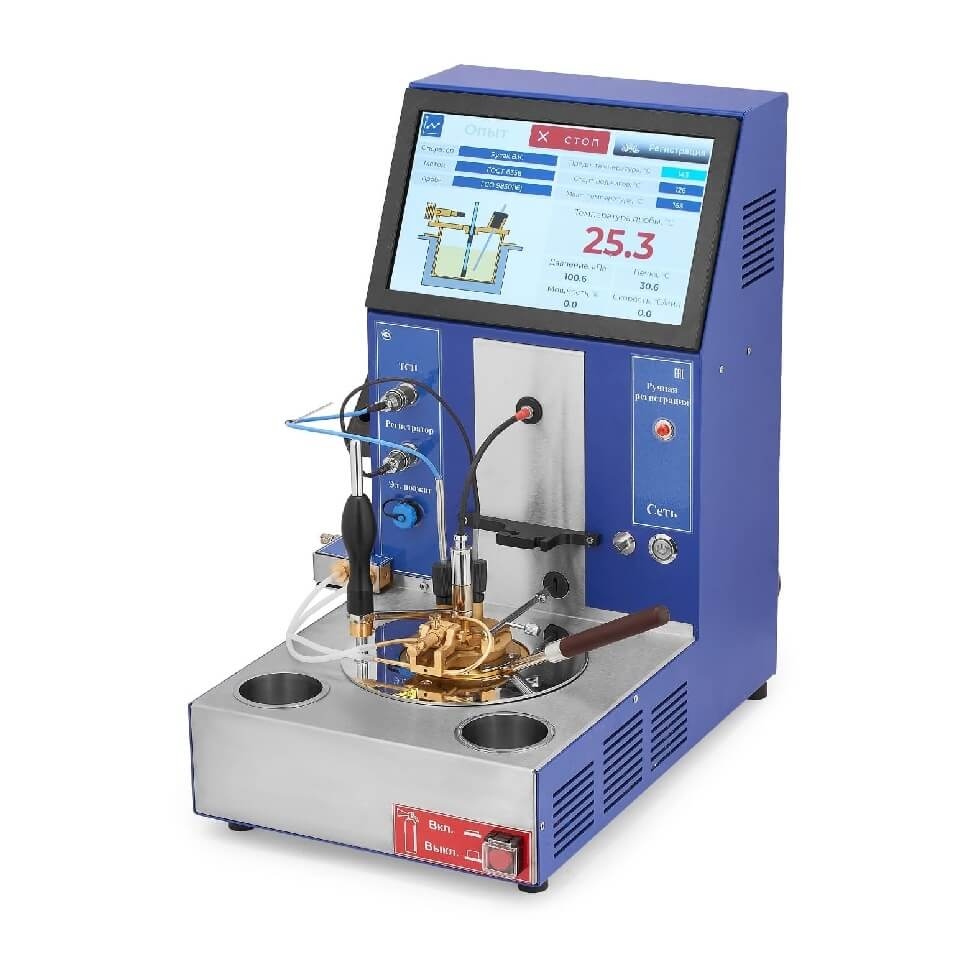 Automatic recorder "Flash-AZT" flash point of petroleum products in a closed crucible