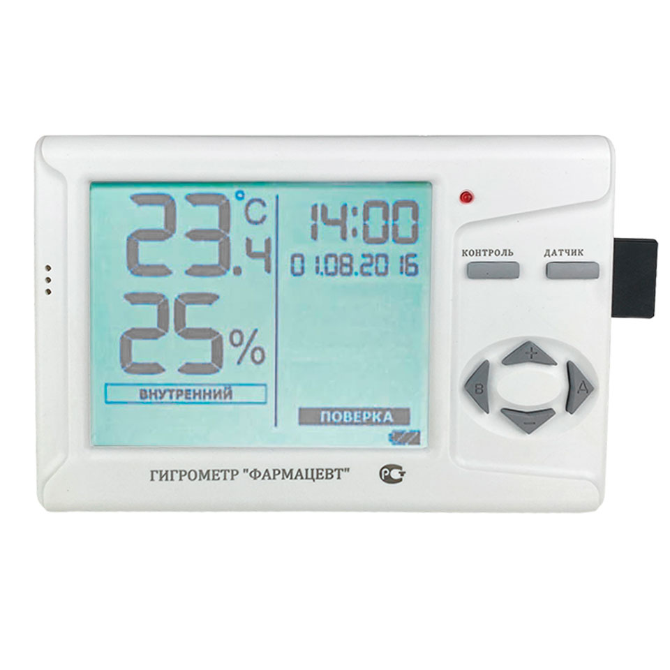 Termogigrometr farmatsevt TMFC-102 (ichki sensor) tekshirish bilan