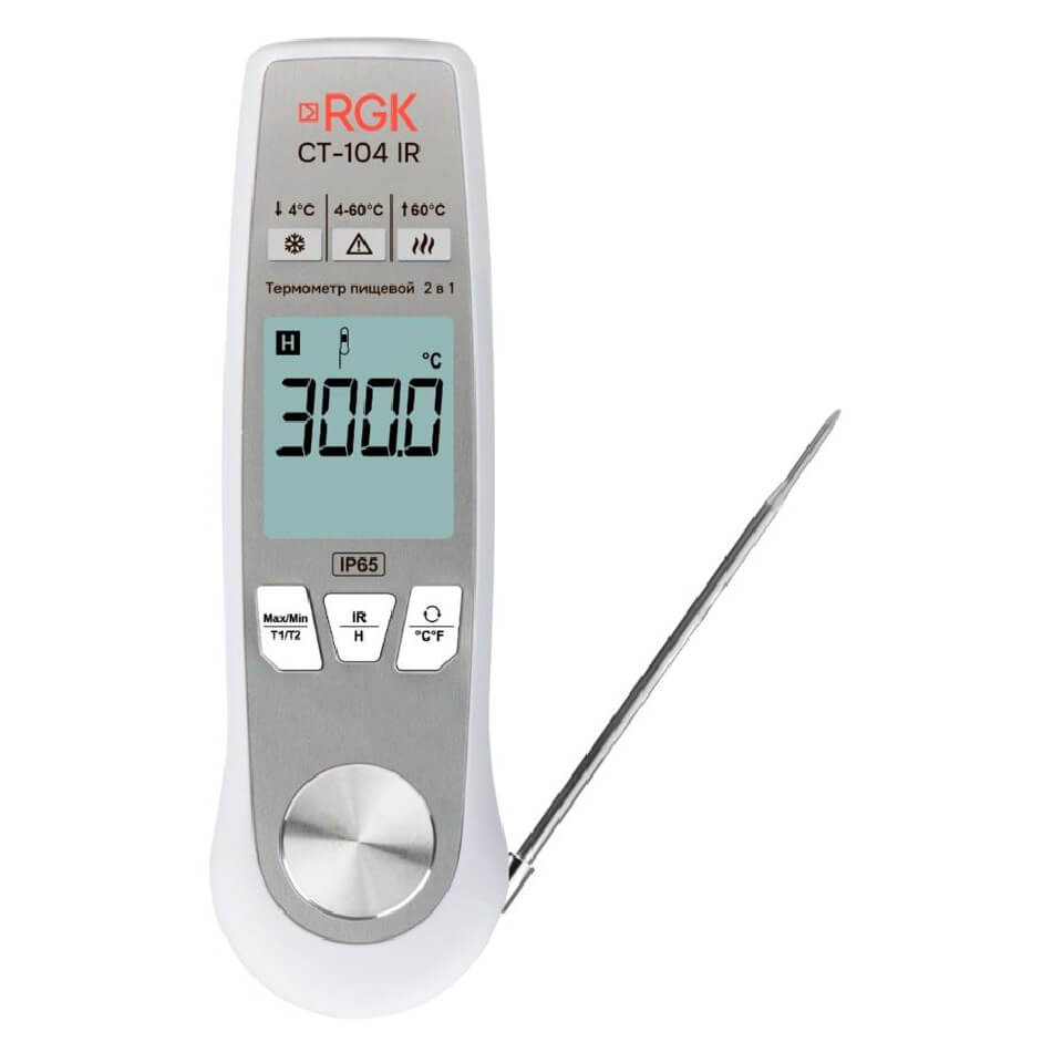 Thermometer RGK CT-104 IR contact, food (-40...+300 °C, with verification), art. 723591