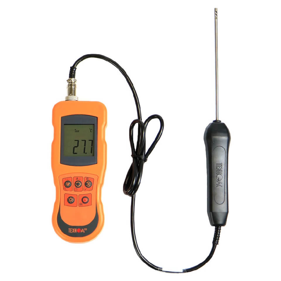 Kontaktli termogigrometr Techno-Ac TK-5.06C zondsiz (-100...+1800 °C, aniqlik 0,1 °C; 0...100%, aniqlik 0,1%, tekshirishsiz)