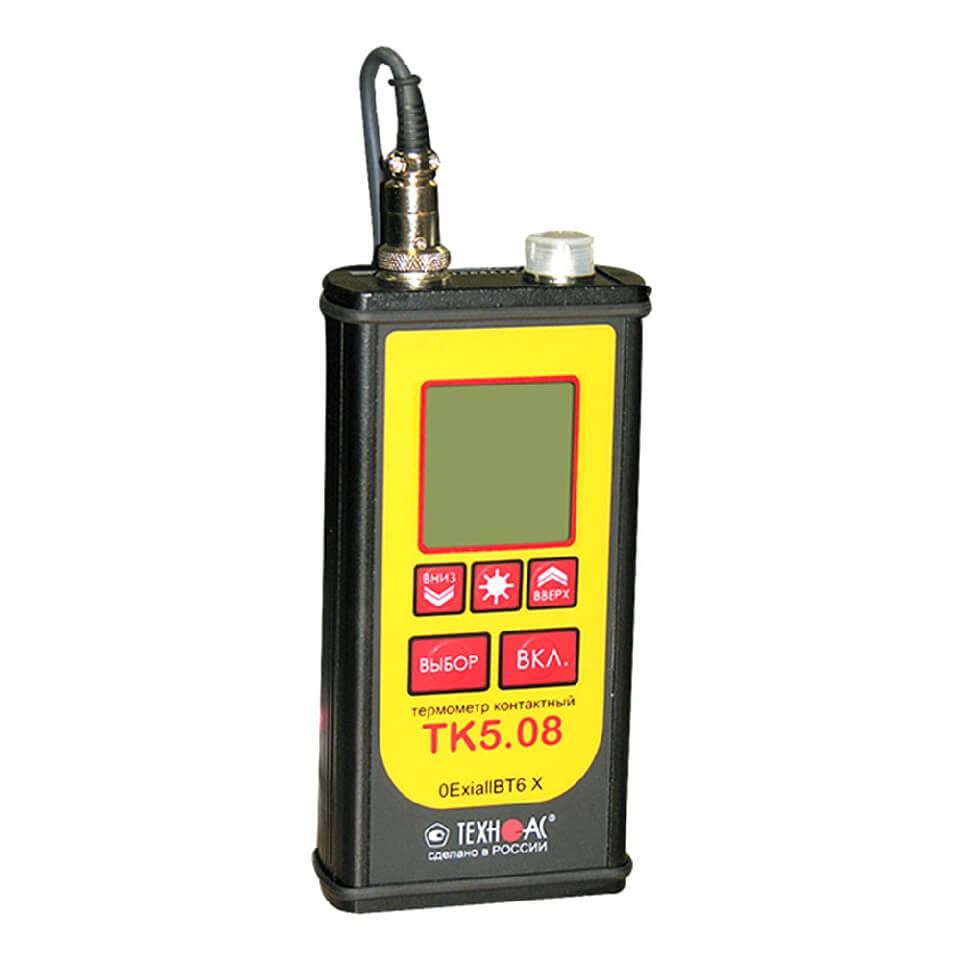 Portlashdan himoyalangan kontaktli termogigrometr Techno-Ac TK-5.08 zondsiz (-100...+1800 °C, aniqlik 0,1 °C; 0...100%, aniqlik 0,1%, tekshirishsiz)