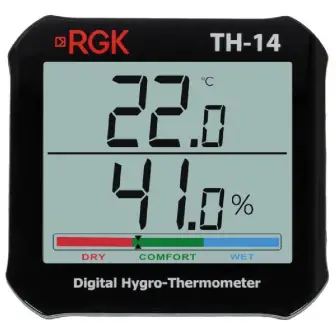 Термогигрометр RGK TH-14 (0…+50 °C, 10…95 %, с поверкой), арт. 776202