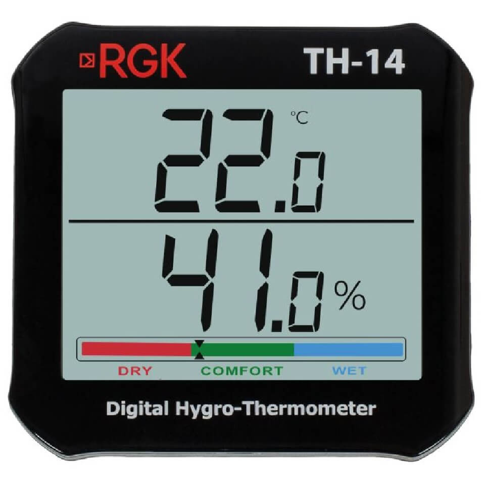 RGK TH-14 termogigrometri (0…+50 °C, 10…95%, tekshirish bilan), m. 776202