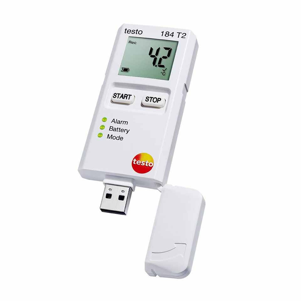 USB harorat ma'lumotlarini qayd qiluvchi Testo 184 T2
