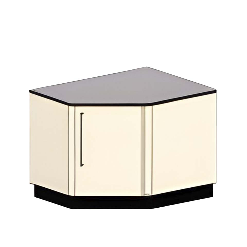 Stol usti ProSt-61 (1120x1120x900 mm, 1 eshik, javonlar)