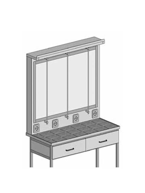 Installation for titration UT-3 (3 stands, table 985 mm)