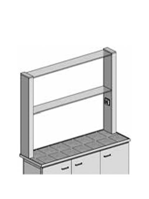 Glass table shelves PS-2 (1450 mm)
