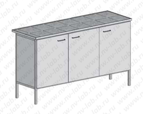 Laboratory table S-6 (1470*610*900), 1 shelf, 3 doors