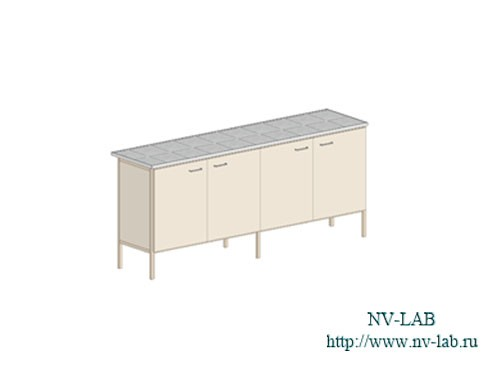 Laboratory table S-7 (1935*610*900), 1 shelf, 4 doors