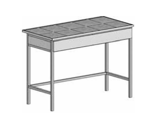 Laboratory table without drawers S-12/2 (1200*610*900)