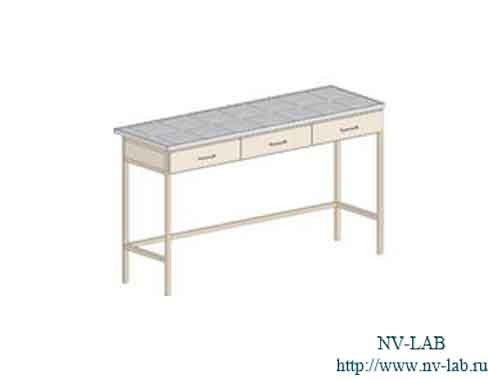 Laboratory table S-13 (1470*610*900), 3 drawers