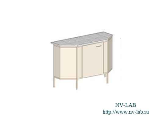 Laboratory table S-23 (1220*610*900) 1 shelf, 1 door, for island complexes
