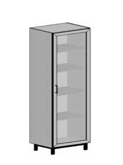 Cabinet for laboratory glassware TSH-102 (420*520*1800), glass door