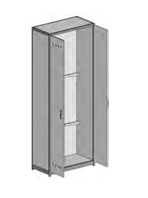 Cabinet for cylinders ШБ-2 (800*420*1800) two-section
