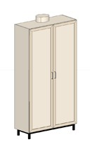 Cabinet for chemical reagents TSh-201V (830*520*1800) with exhaust pipe, metal doors