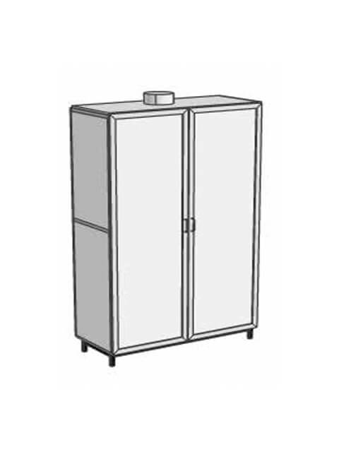 Cabinet for chemical reagents TSH-301V (1200*500*2000) with exhaust pipe, 2 doors