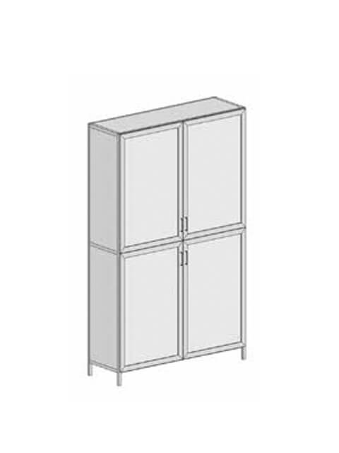 Storage cabinet TSH-302 (1200*500*2000), 4 doors
