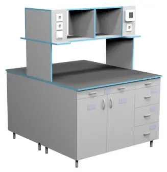 Стол островной для работы стоя СЛО НВК 1200 ЭПОК (1218x1520x1650)