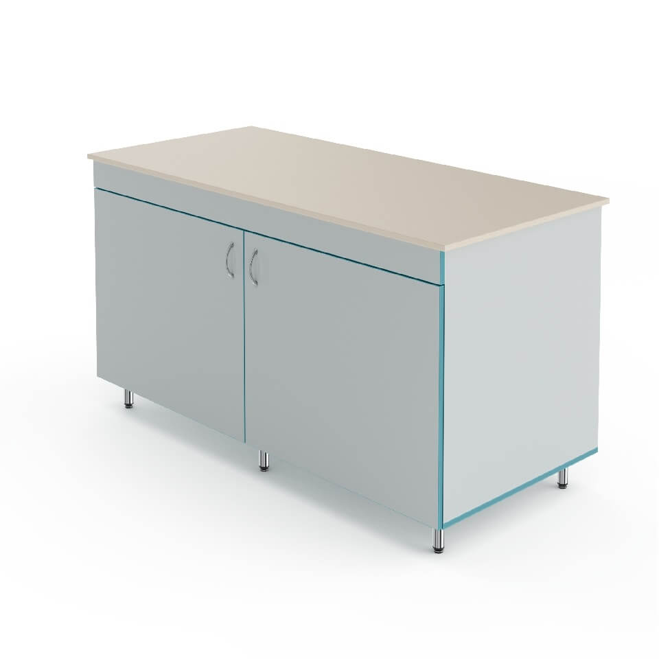 Laboratory end table with a tabletop made of monolithic ceramics Theolab SLT NVK 1500 MON