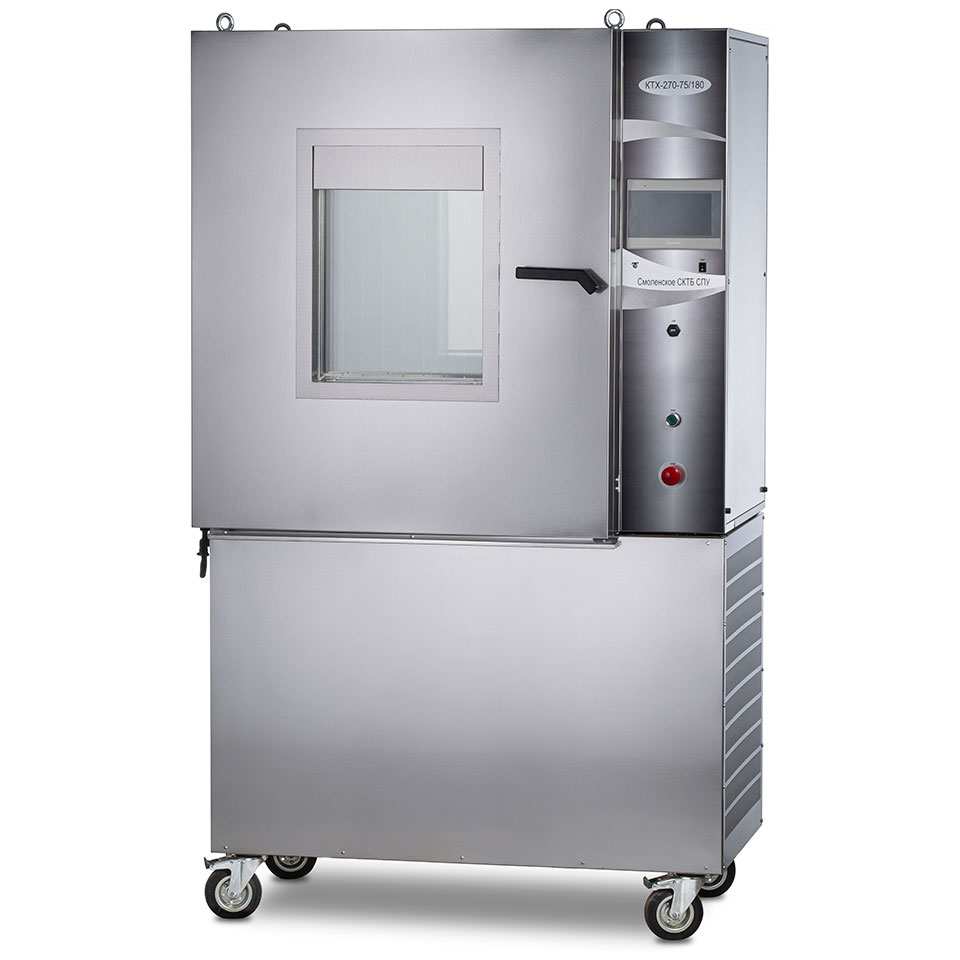 Issiqlik-sovuq kamera KTX-270-75/180 SD, mod.7006 (zanglamaydigan po'lat, -75...+180 daraja, 270 dm3)