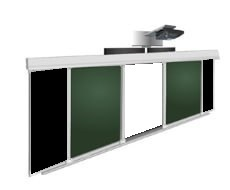 Интерактивная рельсовая система 3000x1000мм с интерактивной панелью 65" (комби черный/зеленый) "DigiTouch"