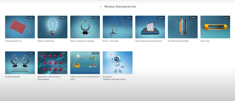 Интерактивный курс Modum Lab по разделу физики «Электричество»