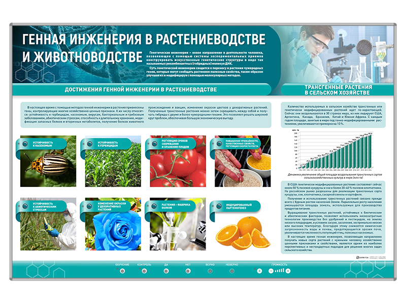 Сборный электрифицированный стенд "Генная инженерия в растениеводстве и животноводстве" Zarnitza