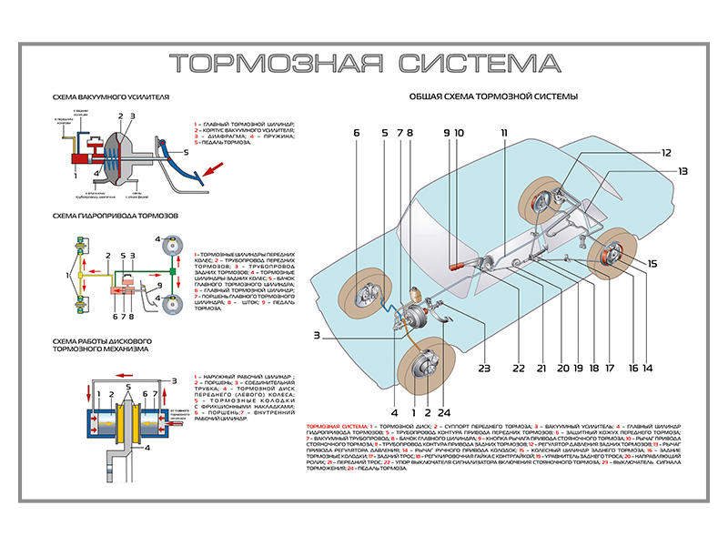 Стенды "Принципиальные схемы устройства механизмов транспортных средств (ВАЗ-2107)" Zarnitza