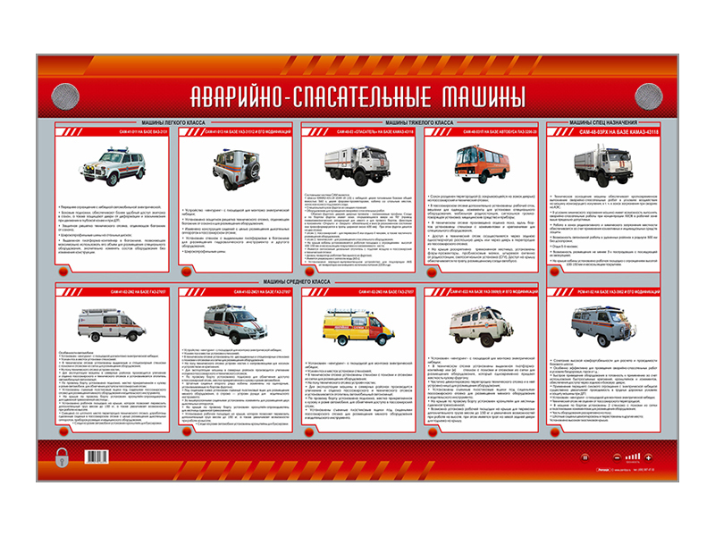 Электрифицированный стенд "Аварийно-спасательные машины" Zarnitza