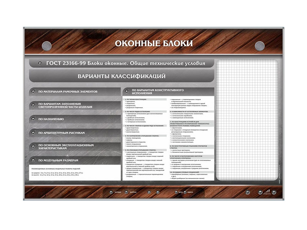 Электрифицированный стенд "Оконные блоки" Zarnitza