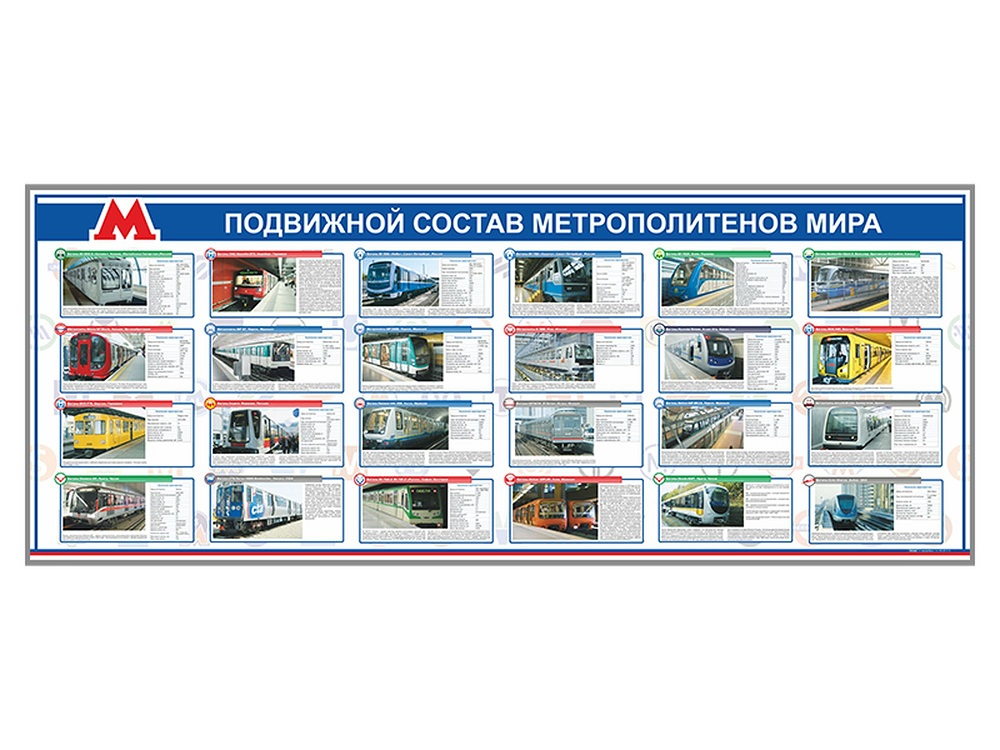Электрифицированный стенд "Подвижной состав метрополитенов мира" Zarnitza